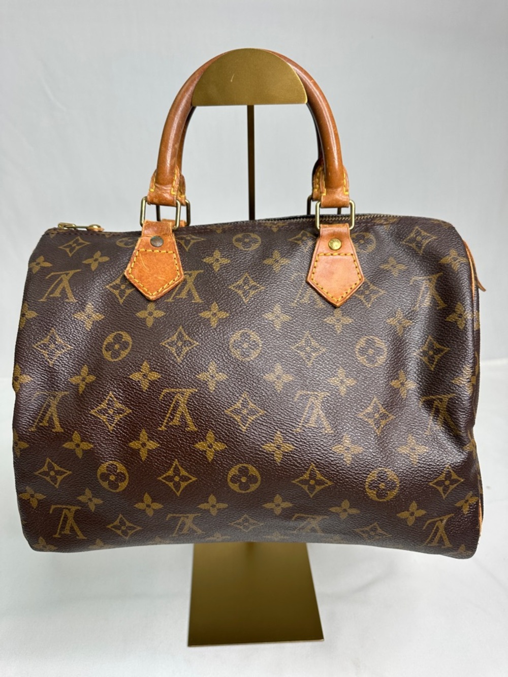 Louis Vuitton Monogram Speedy Bag in Brown and Tan Vintage